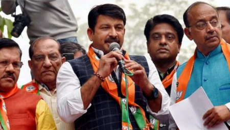Manoj Tiwari of the BJP was hurt during a demonstration over a restriction on Chhath celebrations and was taken to the hospital.