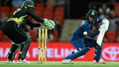 The young batter Jemimah Rodrigues hits 49 before rain ruins the first T20 versus Australia