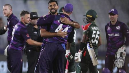 Scotland stunned fancied Bangladesh by 6 runs on first day of the T20 World Cup