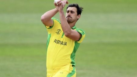 Mitchell Starc is a doubt for Australia’s T20 World Cup match against Sri Lanka after getting injured by a ball.