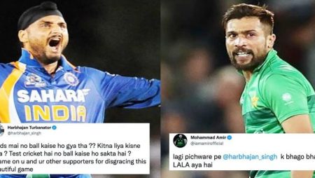 Harbhajan Singh and Mohammad Amir have gotten into a heated Twitter feud over India-Pakistan matches.