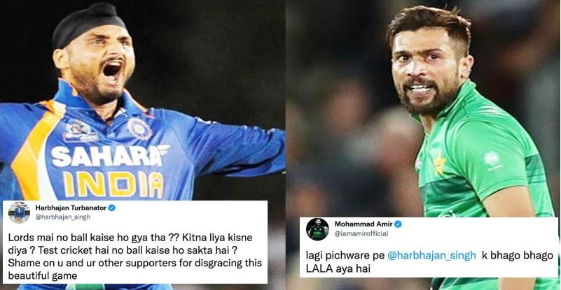 Harbhajan Singh and Mohammad Amir have gotten into a heated Twitter feud over India-Pakistan matches.
