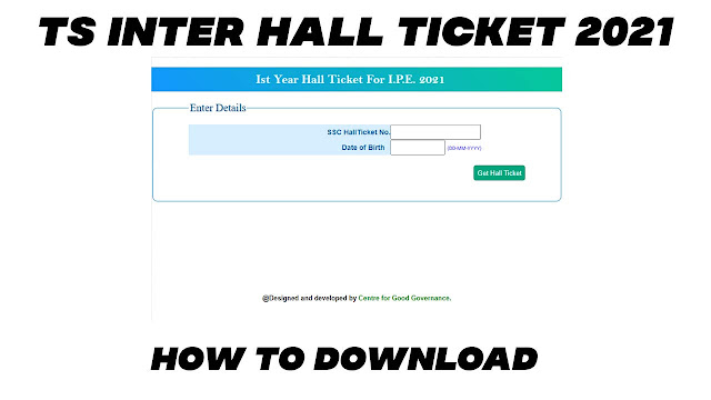 For the first-year exams, the TS Inter hall ticket 2021 has been released.