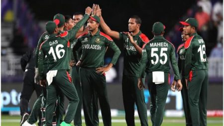 Bangladesh stay alive with a 26-run win over Oman in their Group B match of the T20 World Cup