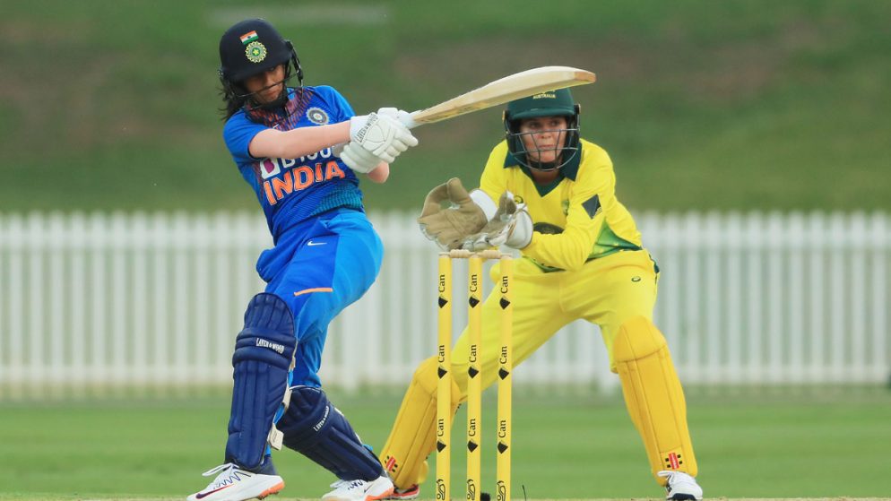 Rain forced the cancellation of India’s first women’s T20I against Australia, leaving Jemimah Rodrigues stuck on 49.
