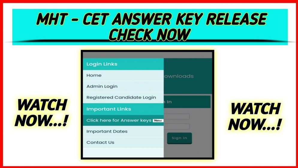 MHT CET answer key 2021 is now available.