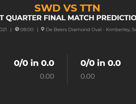 SOUTHWESTERN DISTRICTS vs TITANS 1ST QUARTER FINAL Match Prediction