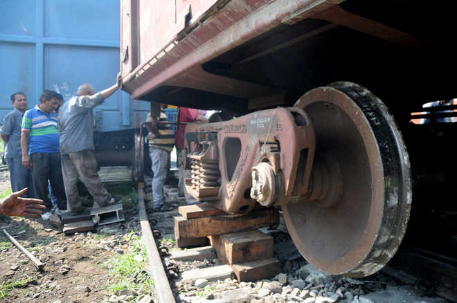 A diesel locomotive is derailed in Jharkhand after a “bomb detonation” on railroad tracks.
