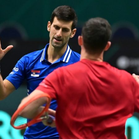 Serbia defeated Austria in the Davis Cup opener, led by Novak Djokovic.
