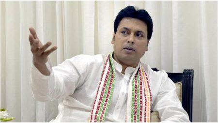 Bengal is protecting three Tripura drug dealers who are hiding in the state, according to Biplab Kumar Deb.