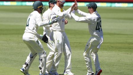 Australia defeats England by nine wickets in the first test of the Ashes series.
