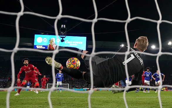 Watch Mohamed Salah’s Penalty Miss Against Leicester City.