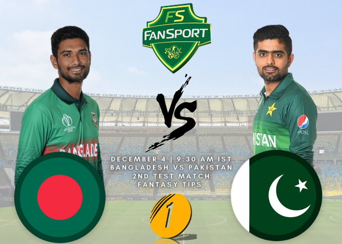 2nd Test: BAN vs PAK Prediction, Head to Head Statistics, Best Fantasy Tips, and Pitch Report