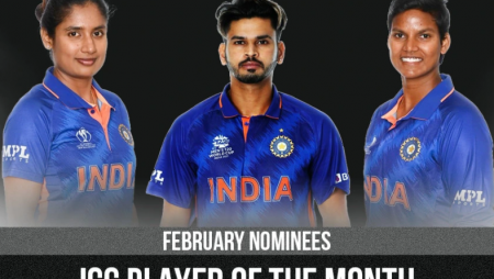 Shreyas Iyer and Mithali Raj are both nominated for the ICC’s “Player of the Month” award.