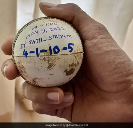 Jasprit Bumrah Posts Match Ball Pic On Twitter IPL 2022