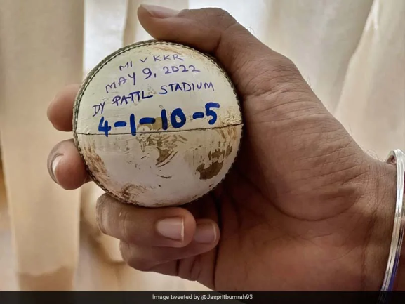 Jasprit Bumrah Posts Match Ball Pic On Twitter IPL 2022