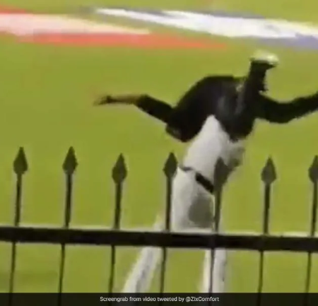Virat Kohli’s Incredible Reaction As A Police Officer Carries A Pitch Invader On His Shoulder