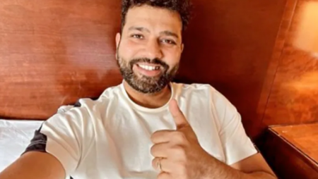 Rohit Sharma’s Instagram photo of him smiling two days after testing positive for COVID-19 goes viral.