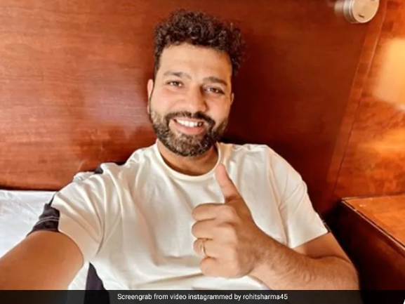 Rohit Sharma’s Instagram photo of him smiling two days after testing positive for COVID-19 goes viral.