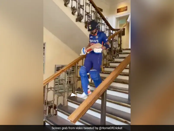 The Lord’s Cricket Ground published a video of Virat Kohli walking out to bat in the second ODI against England.