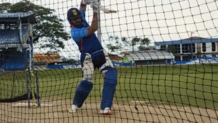 Rohit Sharma Practices In Nets Ahead Of First T20I Against West Indies
