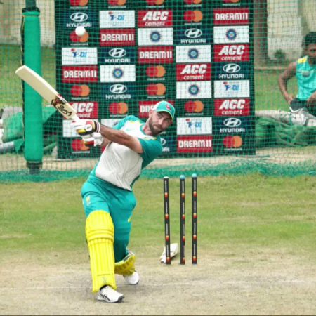 Glenn Maxwell Practices Batting Left-Handed Against India