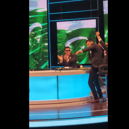 Watch as Pakistan’s greatest dance in the studio after their team defeats New Zealand to qualify for the T20 World Cup final.