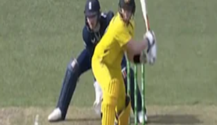 Watch: Steve Smith Attempts “Something New” On A Free Hit During Australia vs. England’s Second One-Day International