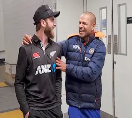 Before the first ODI in the India-New Zealand series, Shikhar Dhawan and Kane Williamson had some fun together.