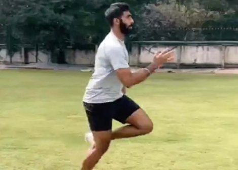 Watch as Jasprit Bumrah provides a fitness update and shares a video of his challenging workout.