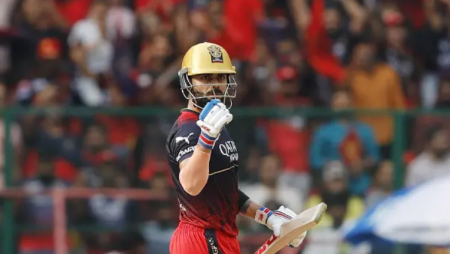 RCB stumble like a pack of cards but bounce back to finally score 174, according to tweets.
