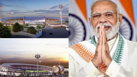 PM Narendra Modi will lay the groundwork for a new state-of-the-art cricket stadium in Varanasi.