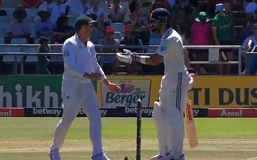 Kohli reminds Elgar about the contentious LBW review from 2022